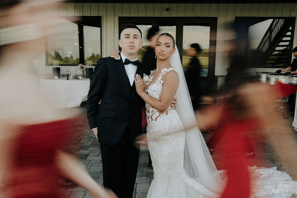 Slow shutter couple portrait